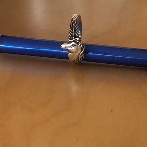 a unicorn ring- sterling silver